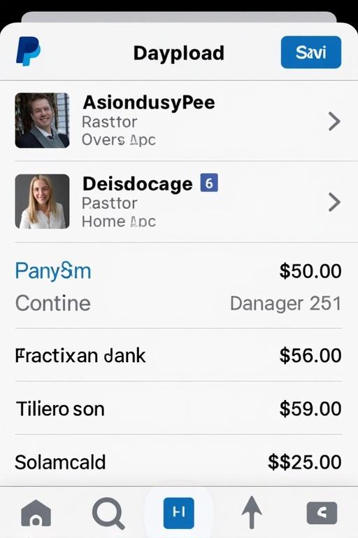 PayPal receipt displayed on a digital device with transaction details. Receipt shows multiple transactions and balances.
