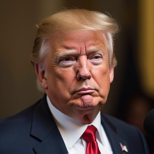 Close-up of a political figure's face. Strong makeup visible. Expression is serious and contemplative. Light focuses on facial features.