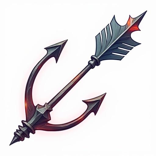 Power Arrow skill icon designed for ARPG games with a transparent background