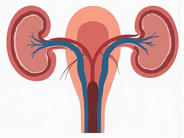 High quality vector diagram of a complete human nephron. Longitudinal view with modern aesthetic. For classroom posters and academic presentations. SVG format with high-res PDF and PNG exports. Organized layers includuing anatomy, vascularization, flow arrows, labels, legend, and scale. Clear margins 10 to 15 percent white space. Transparent or pure white background #FFFFFF without gradients or textures. Precise borders with line thickness of 1.5 to 2 px. Soft curves with Bézier curves and rounded joints throughout. Palette includes flat colors for nephron segments. Labeling with clean sans serif font. Legend with color samples and scale bar included.