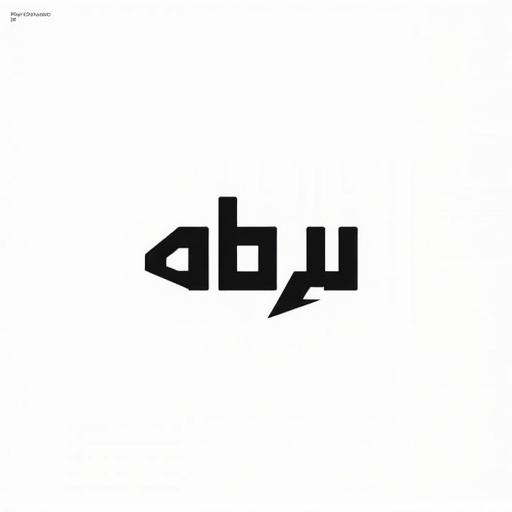 Logo design featuring the Arabic word 'باز' in square kufic style with an abstract falcon or eagle element. Design is modern minimalist with bold black lines on a white background. Symbolizes strength and leadership suitable for travel brand.