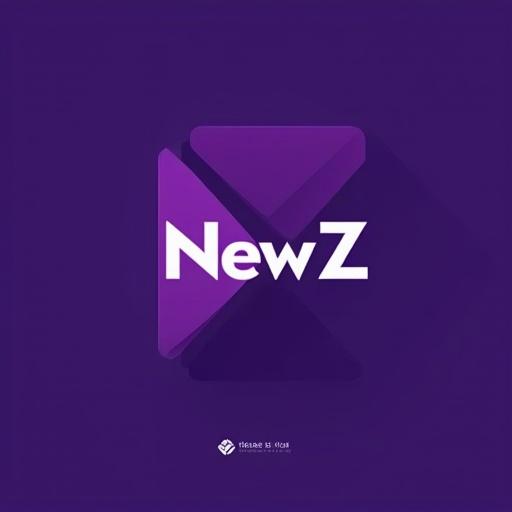 A minimalistic logo featuring the company name NewZ with bold typography. The predominant color is a futuristic shade of purple, designed with a clean and modern aesthetic.
