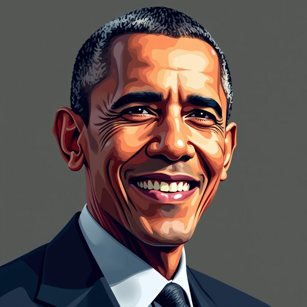 Digital illustration of a prominent political figure in a formal suit with a neutral background.