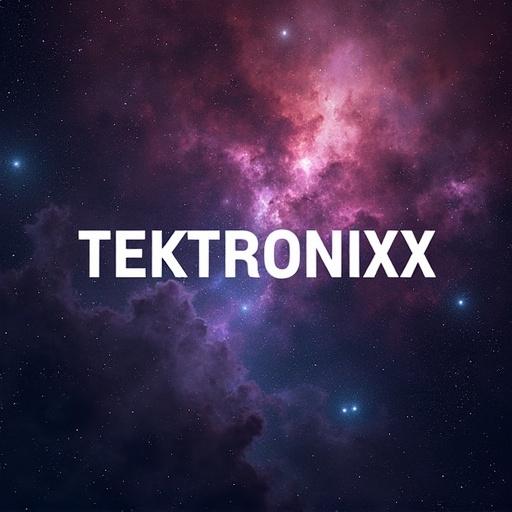 Nebula album cover featuring bold white text. Text displayed is DJ Tektronixx. Cosmic and colorful background with starry elements.