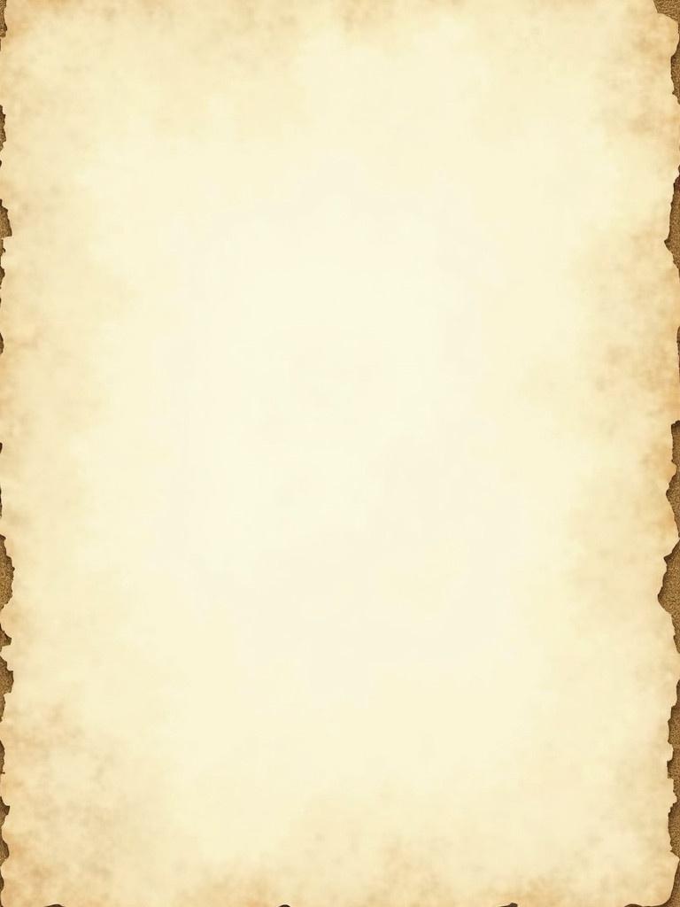 Textured aged blank parchment with irregular edges The surface is soft warm cream color Edges are uneven giving antique feel Blank center suitable for writing or printing Used for certificates or artistic designs