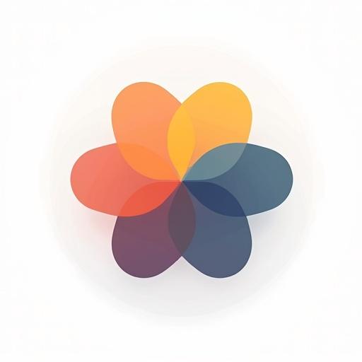 Abstract minimalistic icon representing Big Five Personality Trait of Extraversion. Vivid colors compatible with specific shades on a clear white background. Icon utilizes full canvas area.