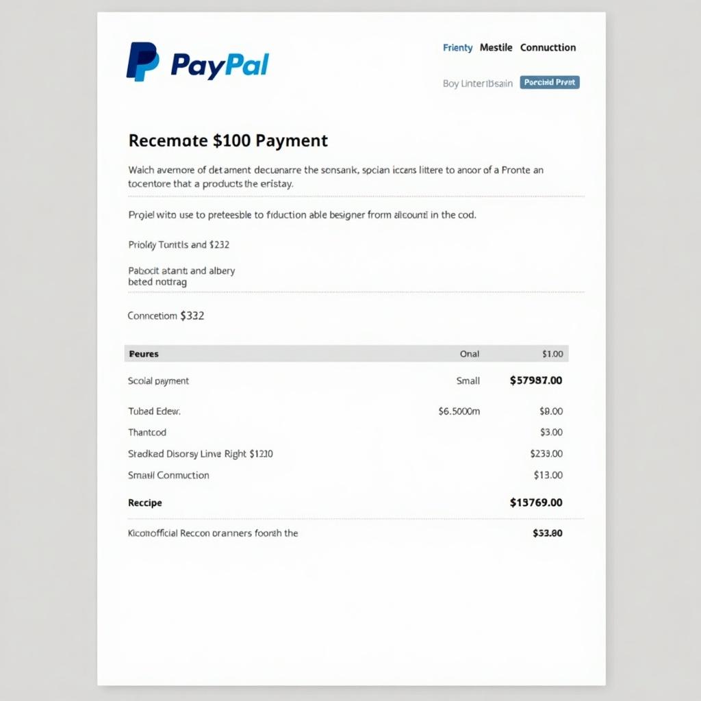 Image displays a PayPal proof of payment document. Payment directed to Kcoleofficial. PayPal design elements are clearly visible. Transaction amount shows $100. Layout is clear with bold text. Simplified background enhances focus.