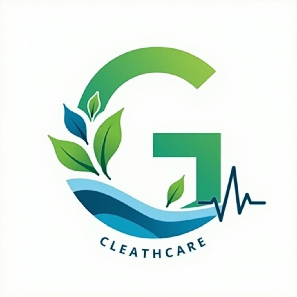 Stylized letter G designed to reflect themes of healthcare, innovation, and clean air.