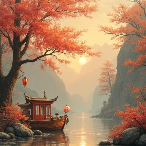 A romantic and mysterious atmosphere is captured in the image. A woman in red sheer fabric is meditative. Surrounding her are pure white roses with a dark background. The flowing nature of the red fabric contrasts with the softness of the roses. This creates a warm and dreamy visual effect. The composition emphasizes elegance and tranquility while color contrast and lighting enhance depth and emotion.