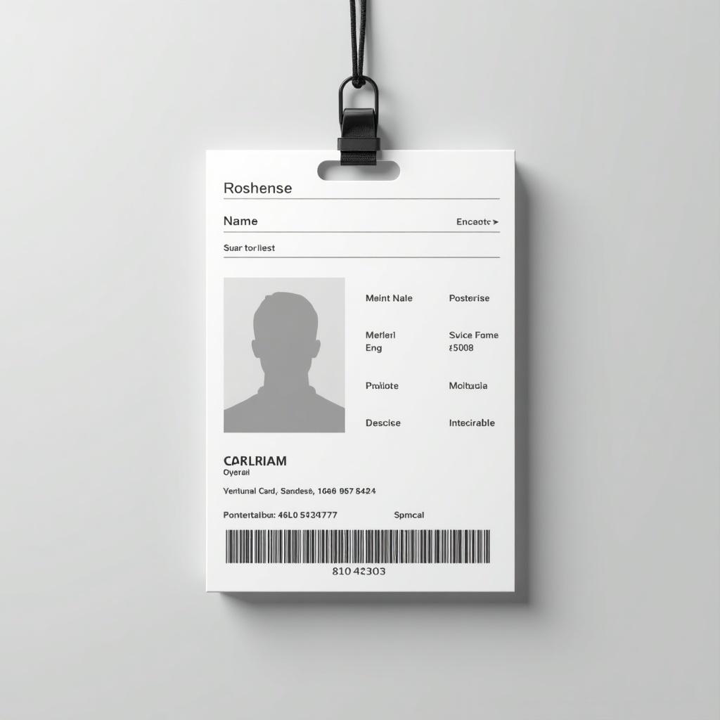 Taiwan ID card shown on a simple background. The card is white with elements like a photo placeholder and personal information fields. The design is modern and minimalist.