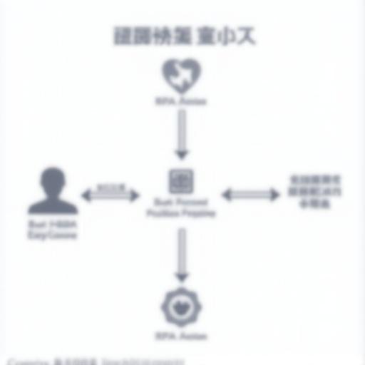 Flowchart visualization showing a buyer inquiry leading to an AI brain icon. Smaller icons represent knowledge base, buyer persona, and sales SOP feeding into the AI. There is an arrow leading to a professional reply icon. An optional arrow goes to an RPA action icon. The title, '智能工作流，精准响应', is featured.