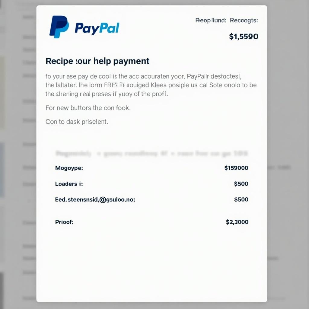 Image of a PayPal payment receipt showing a $500 payment. Receipt displays PayPal logo and transaction details. Document is clearly readable.