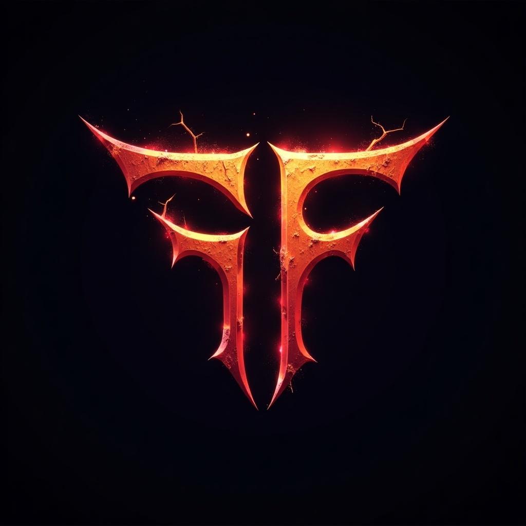 Stylized logo representing the name 'Fallen Fury' displayed with the initials 'FF'. The design is vibrant with a fiery color scheme featuring red and orange on a dark background.