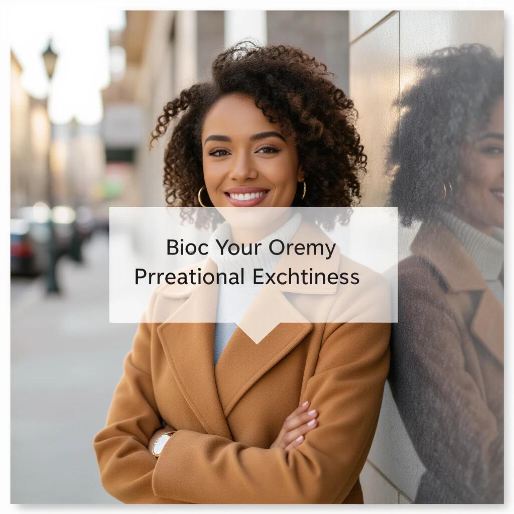 Photo of a woman with curly hair smiling outdoors. She is wearing a brown coat and looking at the camera. Urban street in the background.