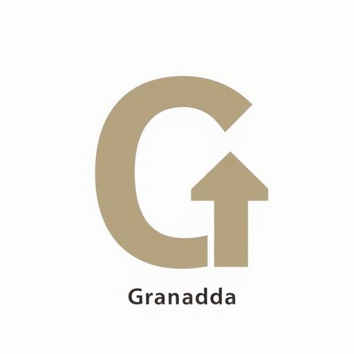 This image features a large letter 'G' with an arrow pointing straight up inside it. Below the 'G', the word 'Granada' is displayed in a modern, simple font.