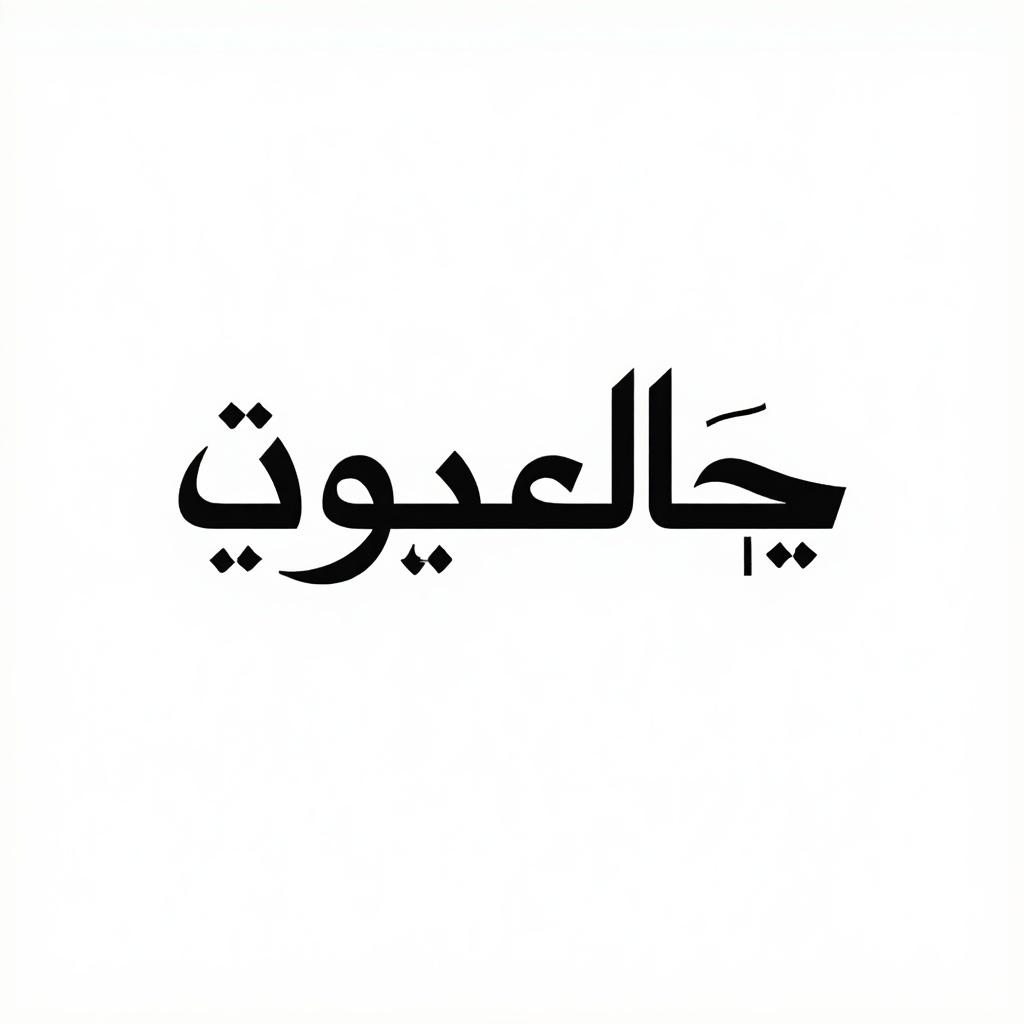 Calligraphy design showcases separated Arabic letters. Features letters styled artistically. Black font against white background.