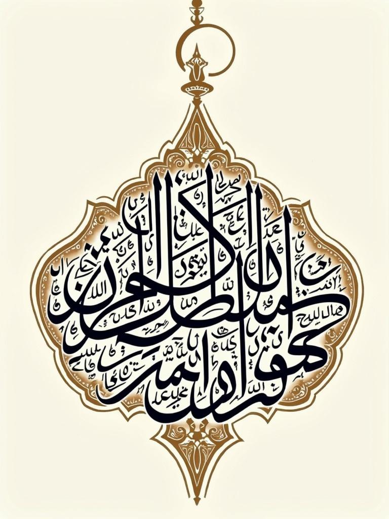 Arabic calligraphy forms a verse in the shape of Masjid Al Aqsa. Elegant design and intricate patterns showcase spiritual significance. The text represents a prayer for patience.