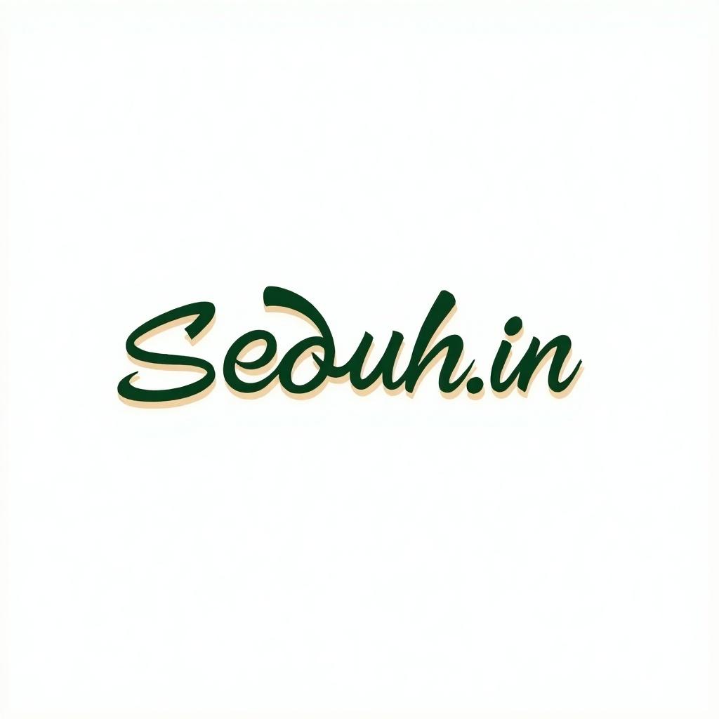 Script font logo features the text Seduh.in in bold, elegant style. Color scheme includes green, white, and gold on a white background.