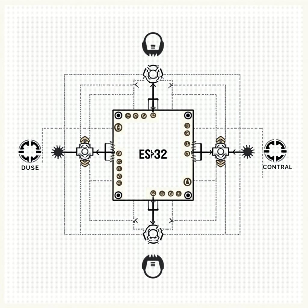 Schematic circuit diagram illustrating the ESP32 for processing a gyroscope like MPU6050. Includes BLE module for communication, optional GPS module, buzzer for alerting, and power supply options such as rechargeable batteries or USB.