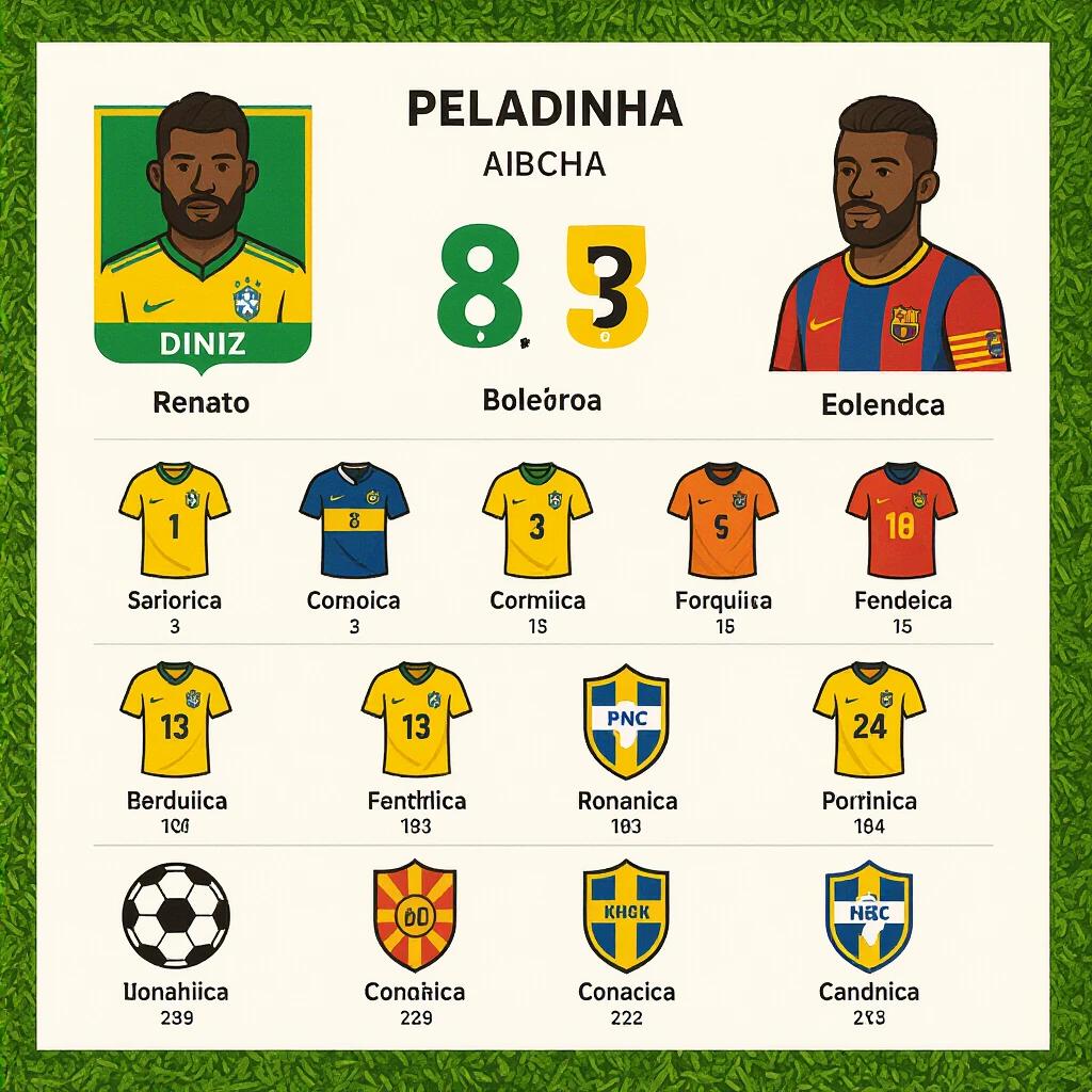 Soccer event roster displayed on a colorful graphic. Team statistics and player ratings shown. Bright colors highlight players and teams. Organized layout for easy reading.