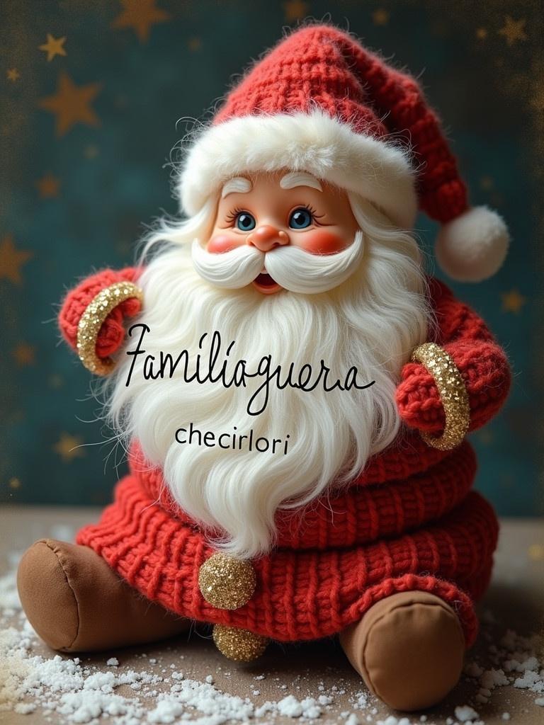 Christmas theme features Santa with decorations and personalized name.