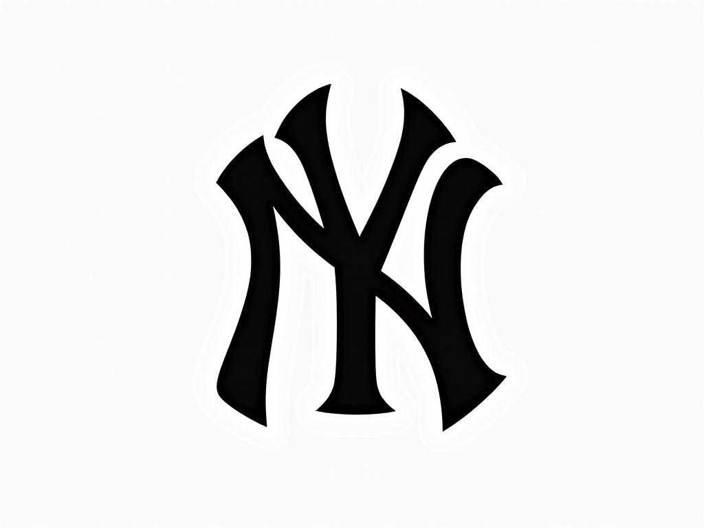 Create a new version of the Yankees logo using the letters 'HL'. The letter 'H' should be larger than the 'L'. Each letter should be a different color.