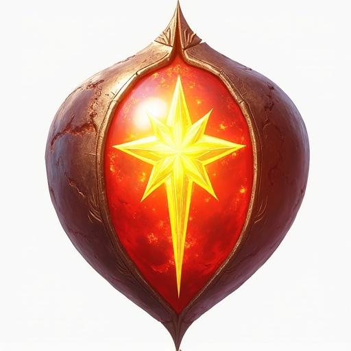 Orb of luck designed as an icon in ARPG style with transparent background