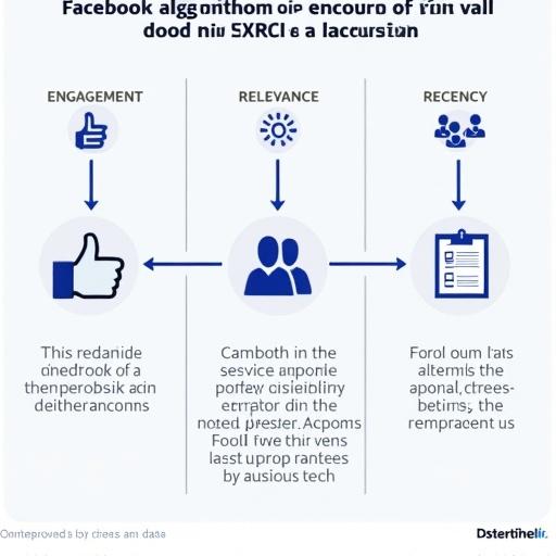 Visual explanation of factors like engagement relevance and recency affecting Facebook post visibility