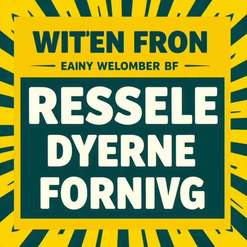 Poster with a yellow background featuring bold typography. Text highlights creative themes and promotion.
