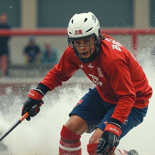 People engaged in hobbies related to Japanese sports. Active sports scene with emphasis on athletic effort. Focus on dynamic movements and passion for sports.