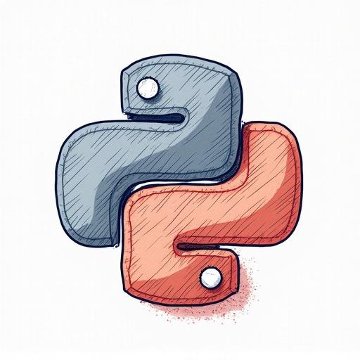 Logo design for a library called brickworks. The logo features Python's logo elements combined with brickworks theme. It uses a wireframe style for a modern look.