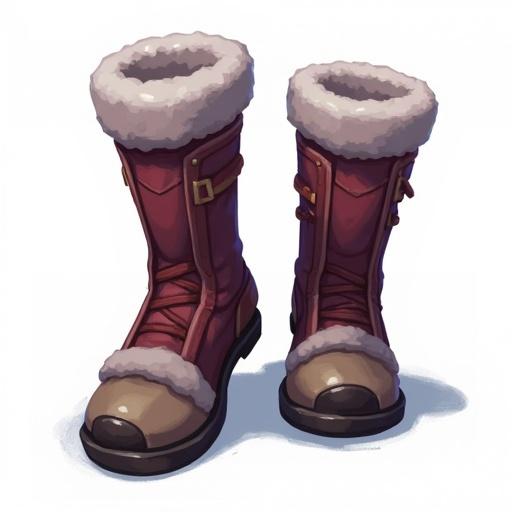 Skyward Boots depicted as an icon for an ARPG game. Boots designed as game assets. No background with transparent attributes. Lightweight design enhancing jumping abilities.