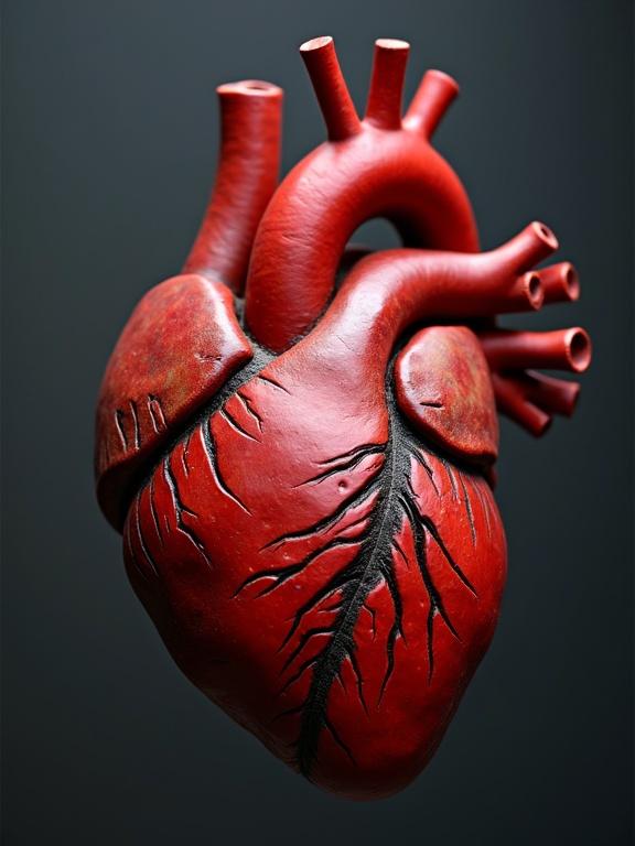 A symbolic ticking time bomb over a heart to illustrate untreated risk factors.