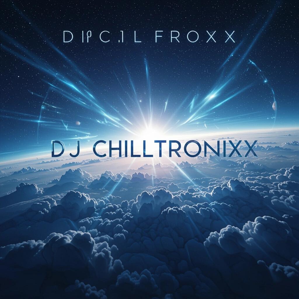 Artistic album cover depicting a vast expanse of nebula sky with brilliant light emerging from the clouds. Text DJ Chilltronixx prominently featured in the design.
