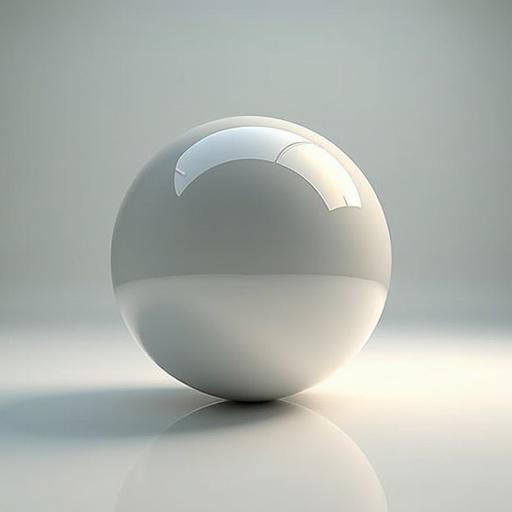 Sphere placed on flat surface. Camera above the sphere capturing 180 degrees view. No angle in perspective.