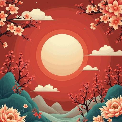 春季桃花图案连衣裙平铺在桌上，无模特，无人物商品图