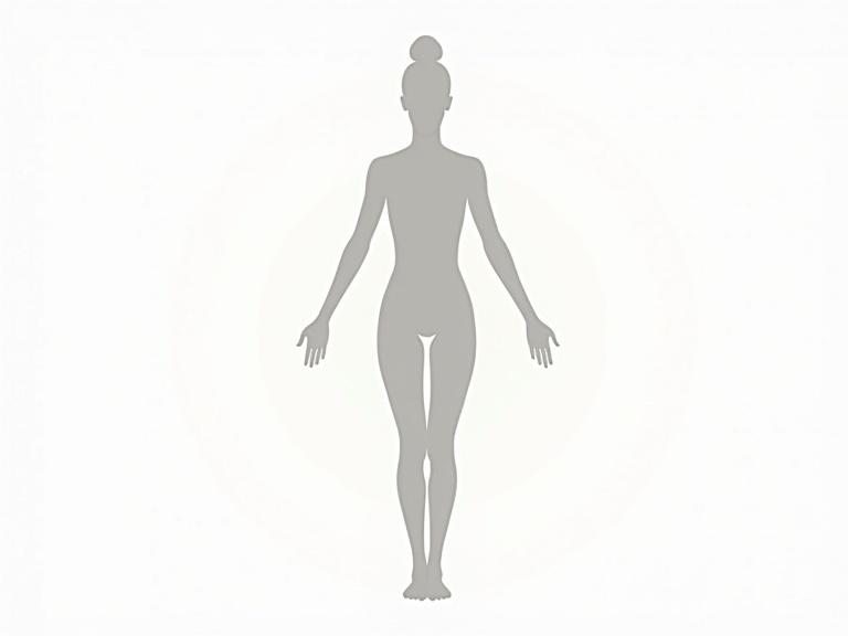 Silhouette of a female figure in a simple style showing beauty and serenity. Focus on geometric lines and minimalism. Set against a plain background. Illustrative and abstract representation.