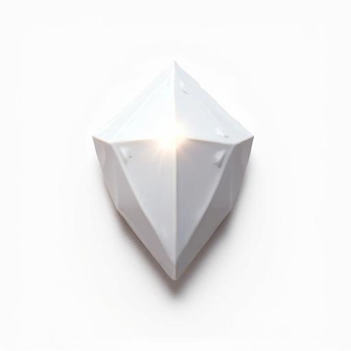 Shard icon for a game asset. Small white color. Geometric design. No visible background. Suitable for ARPG games.