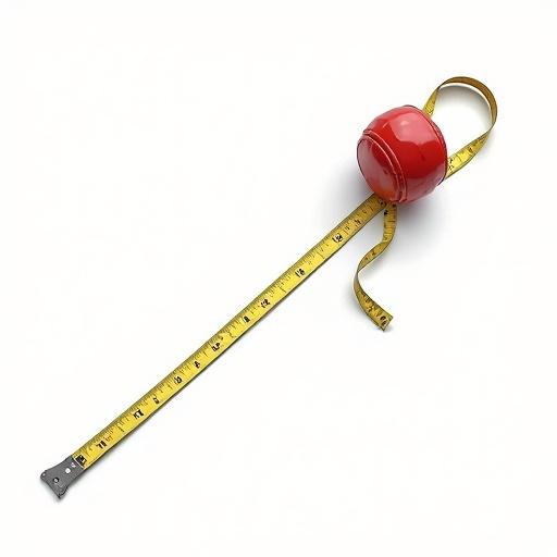 A rolling measuring tape in red color on a white background. The tape is partially extended.