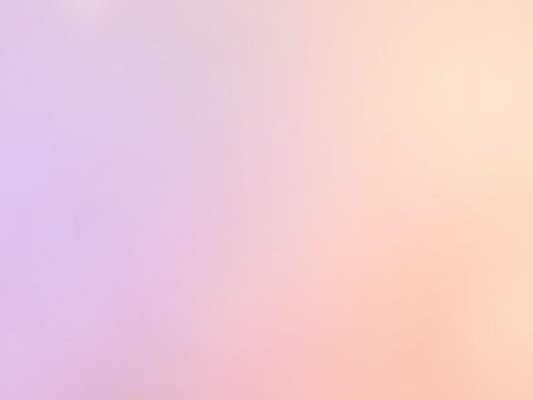 Digital background features lavender to purple gradient on left and peach-orange gradient on right. Soft-light bloom effect overlays the image. Includes minimal semi-transparent shapes that fade into background. Composition emphasizes negative space for text with a light and airy professional aesthetic.