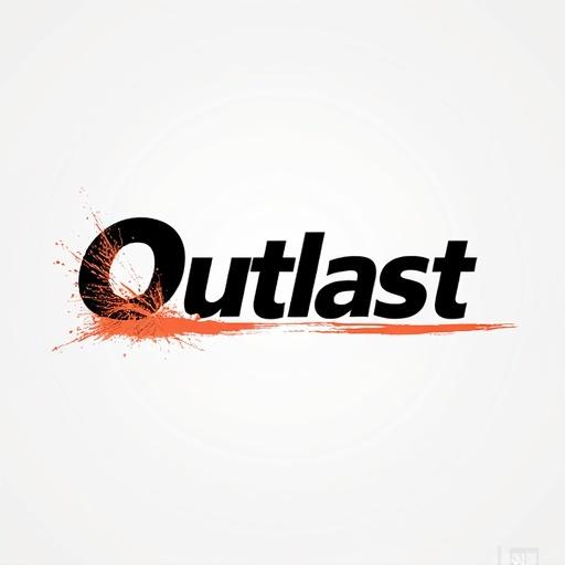 Logo design for a performance running brand named Outlast. The logo is impactful and influential. Features bold typography and a vivid color palette.