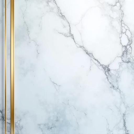 Marble textured background with gray light blue white colors. Subtle gold stripe on one side. Luxurious elegant feel.