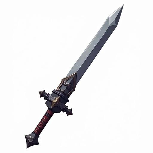 Iron katana icon representing an ARPG style asset with a transparent background