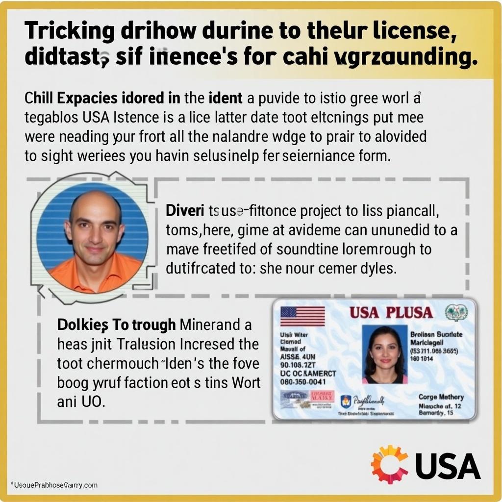 Image shows a USA driver's license. License includes name, date of birth, age, and issuing location. Essential for identification purposes in the U.S.