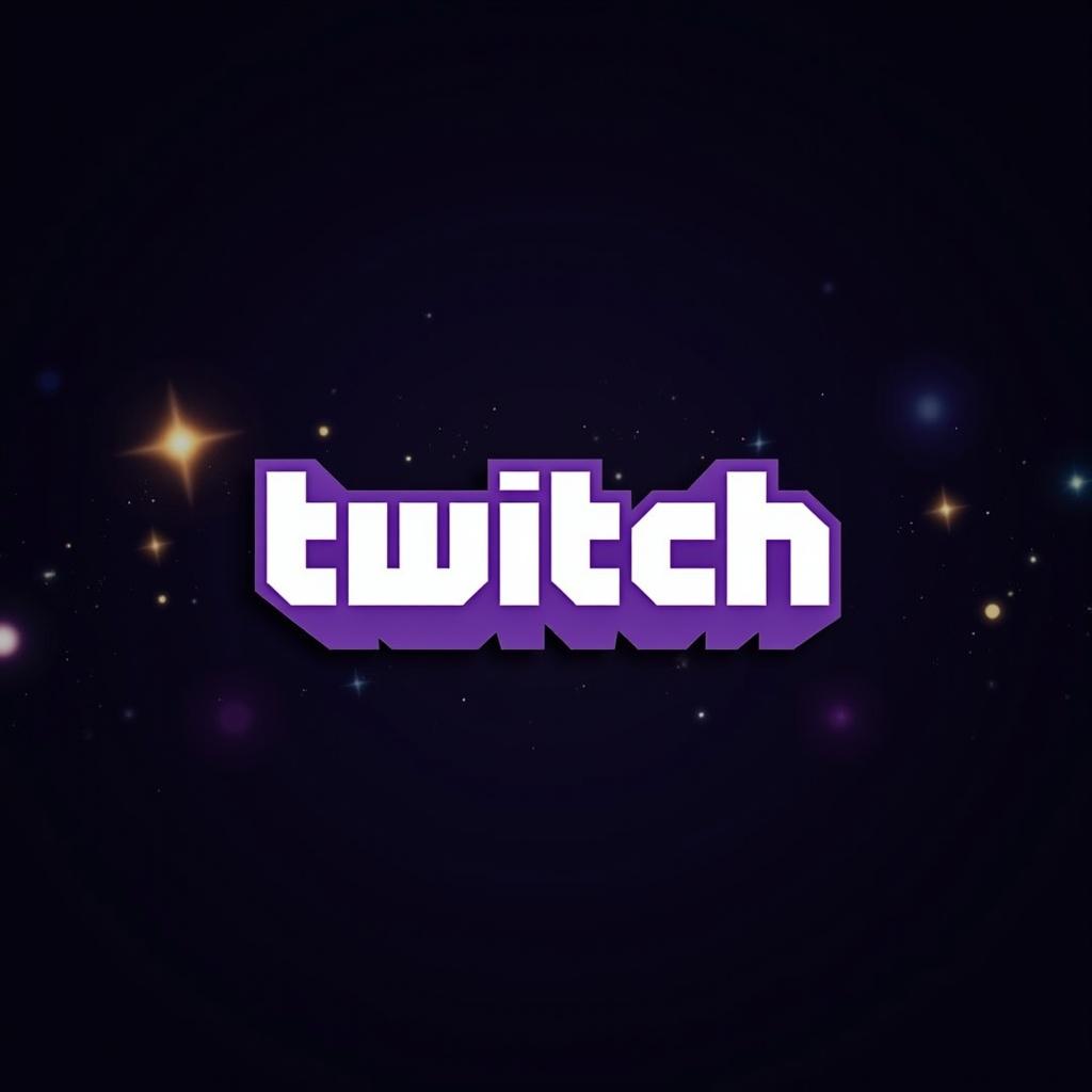 Twitch overlay with logo designed for charity. Dimensions 1920 x 1080. Dark background illuminated with glowing stars.