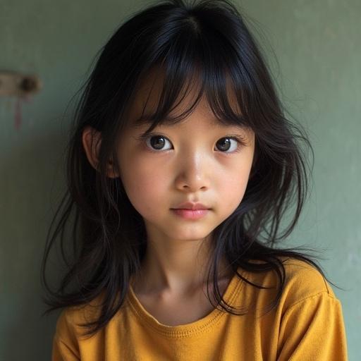 15 year old Japanese girl in a sailor uniform with tan skin looking healthy and slim with short black hair