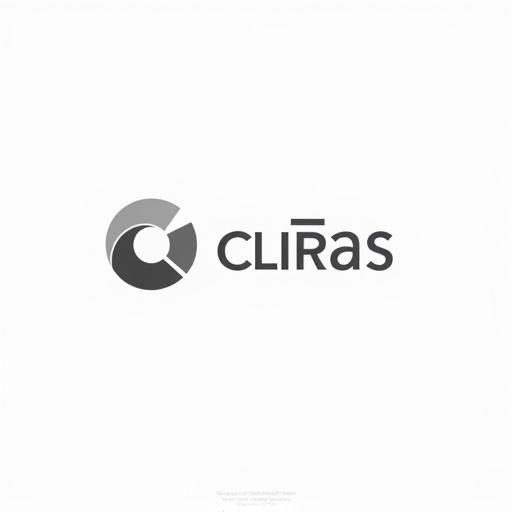 Logo design with a white background representing a sales and payment control system called Cuentas Claras. Minimalist style with two elements that look like merged Cs.