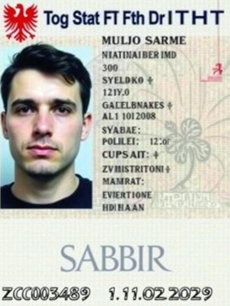 Polish identity card with male photo. Document includes surname RAHMAN, given name SABBIR, date of birth 02.10.2008, nationality POLSKIE, ID number ZCC003483, expiration 11.02.2029. Background shows security features and Poland's emblem.