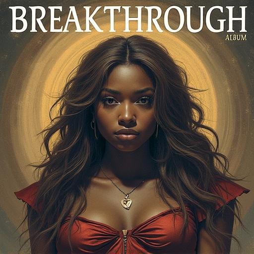 Album cover featuring a woman with long hair. The background has a glowing circular pattern. The title 'Breakthrough' is prominently displayed. An album designation is at the top.