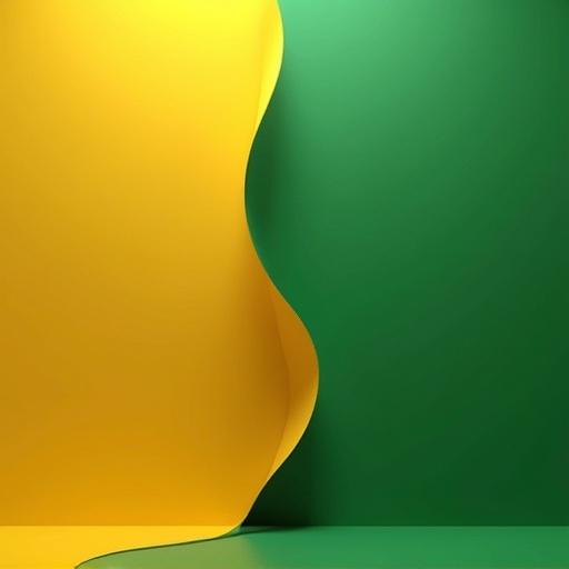 Image featuring yellow on one side and green on the other with a diagonal effect separating both parts.